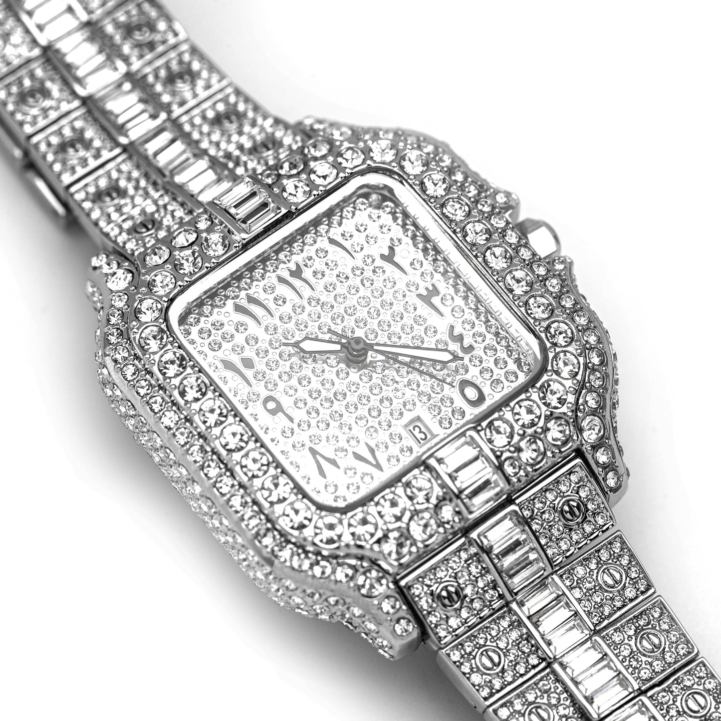 Arabic Iced Out Watch