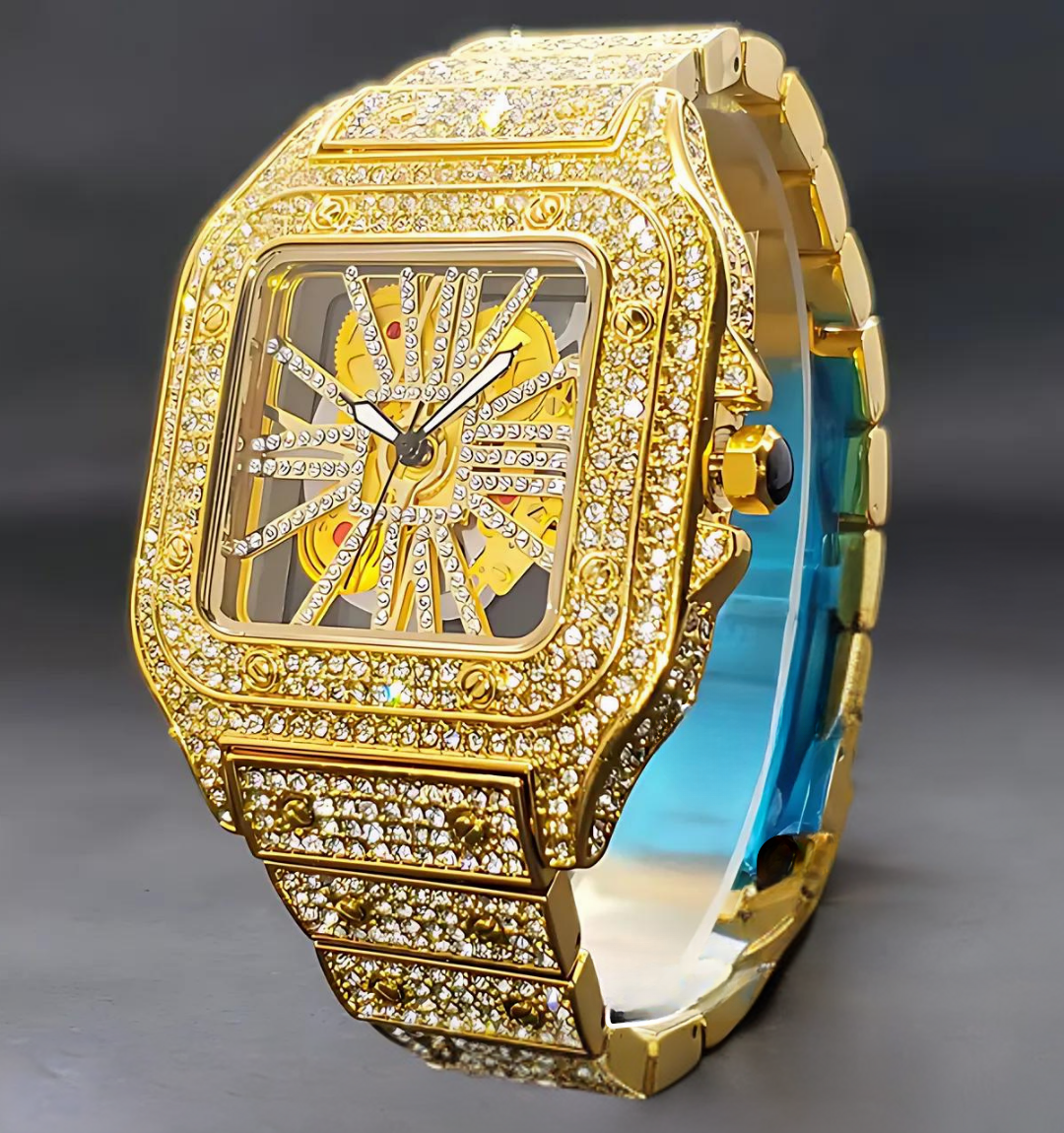 Skeleton Iced Out Watch