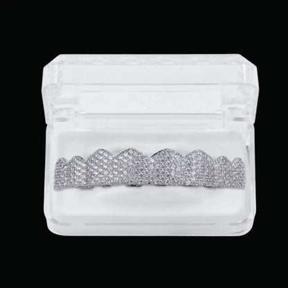 8 Teeth Fang Mouth Iced Out Grillz