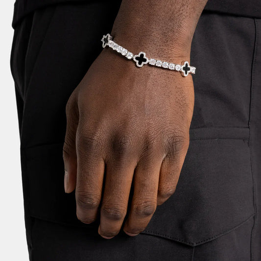Black Clover Tennis Bracelet