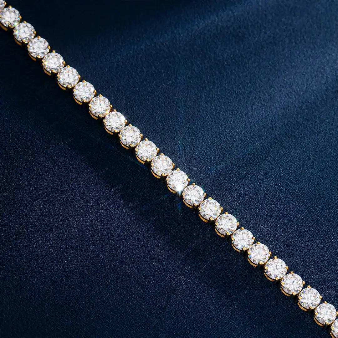 Moissanite Tennis Chain - Gold Vermeil