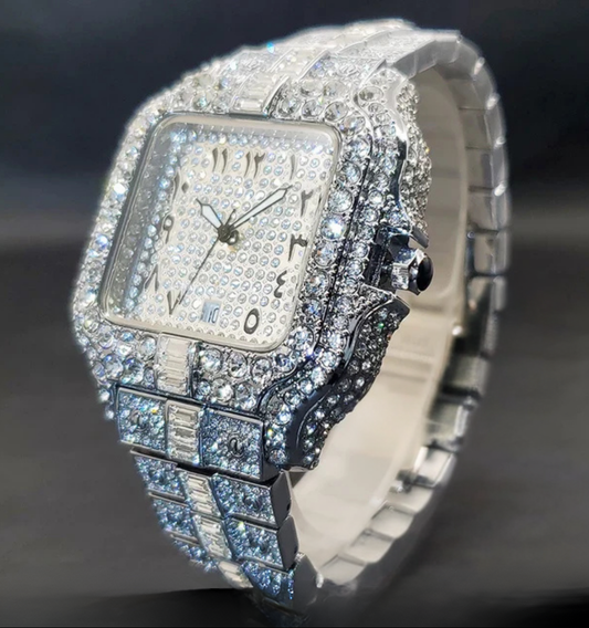 Arabic Iced Out Watch