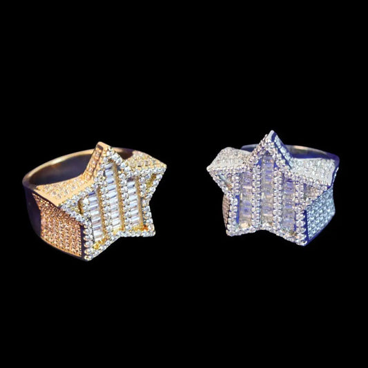Star VVS Iced Out Diamond Ring