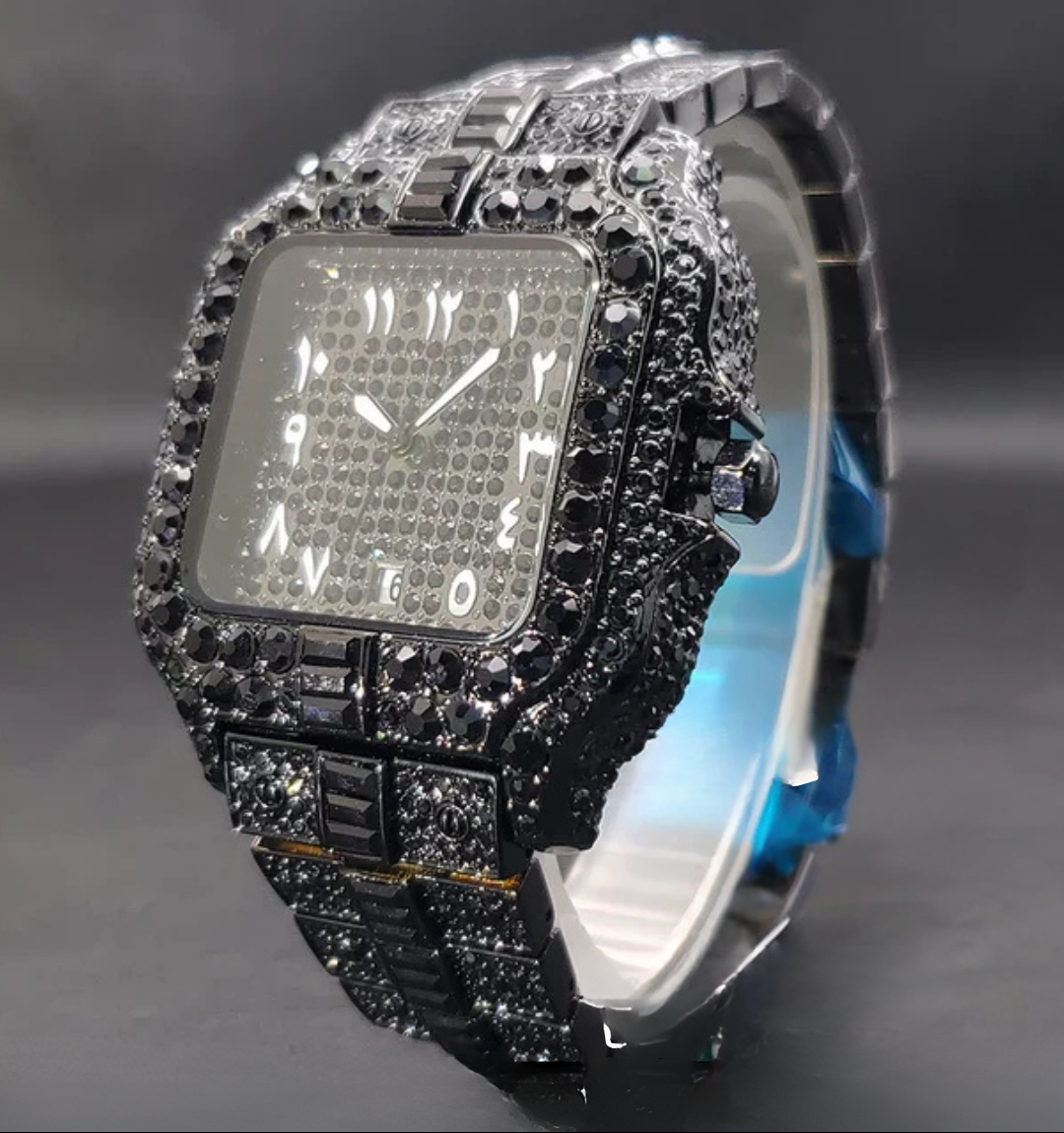 Arabic Iced Out Watch