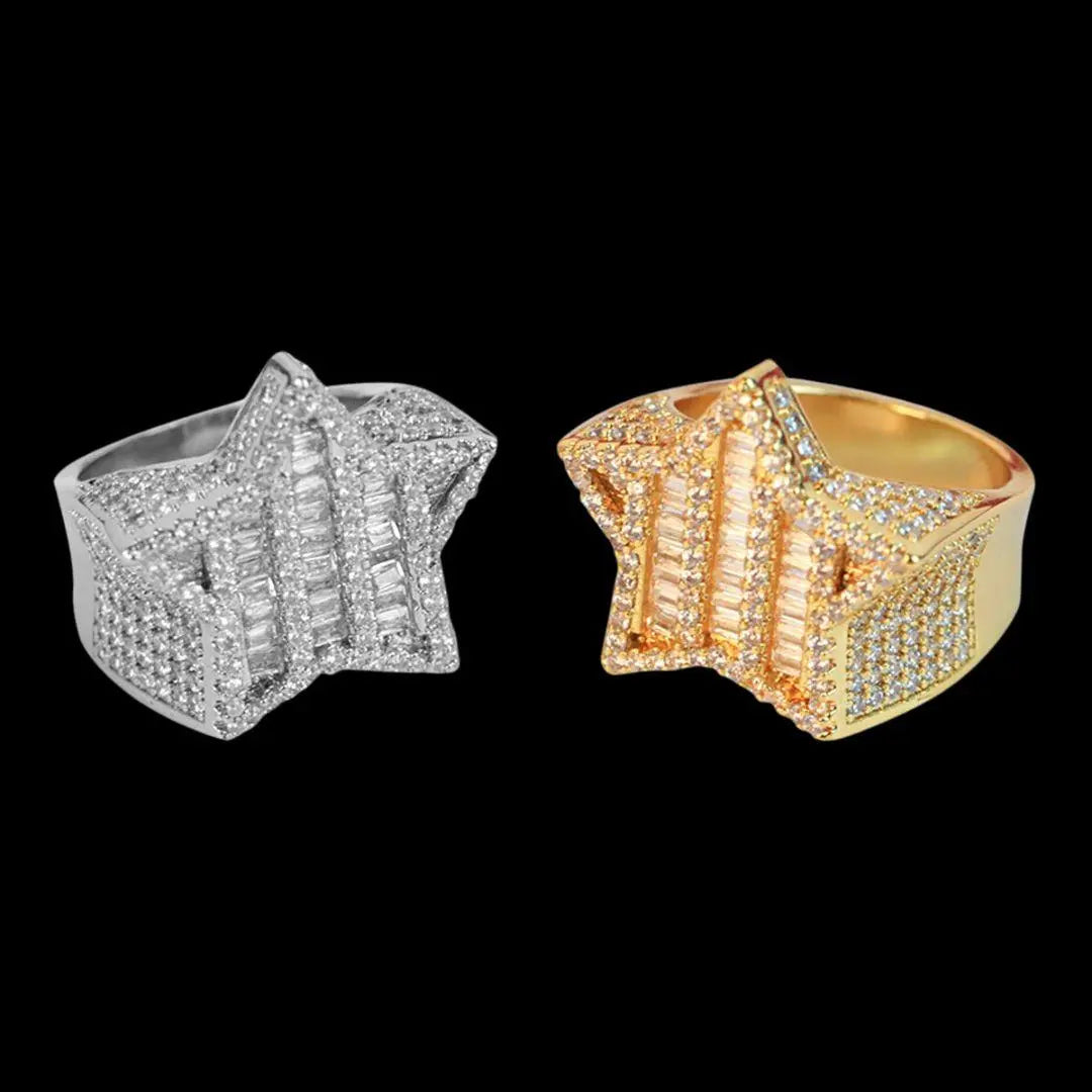 Star VVS Iced Out Diamond Ring