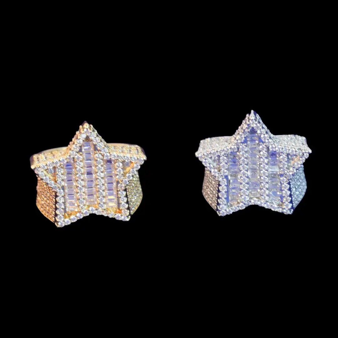 Star VVS Iced Out Diamond Ring