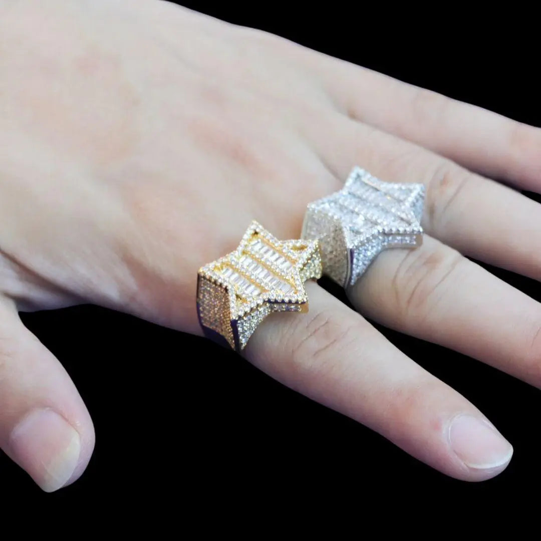 Star VVS Iced Out Diamond Ring