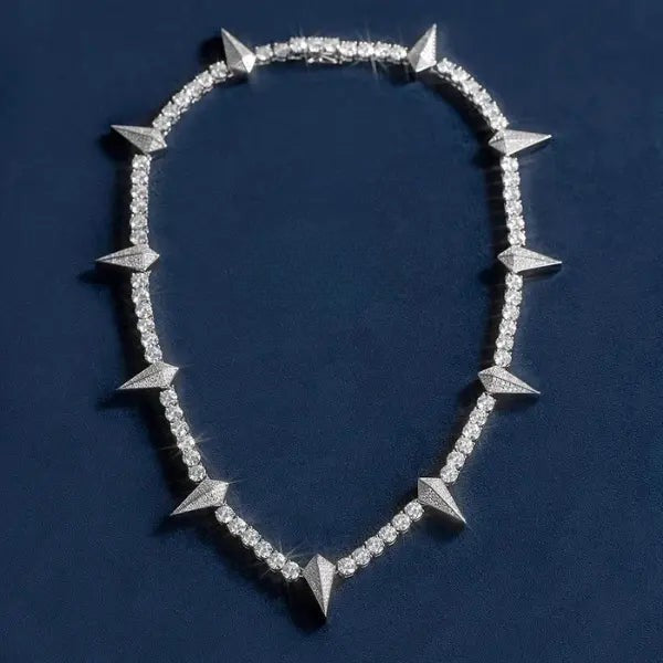 Thorn Moissanite Tennis Chain - Gold Vermeil