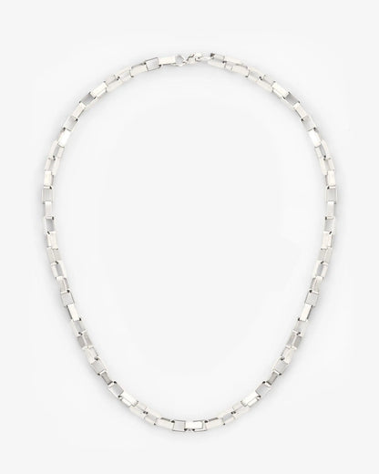 5mm Edge Chain - White Gold