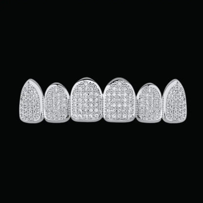 6 Top and Bottom Iced Out Grillz