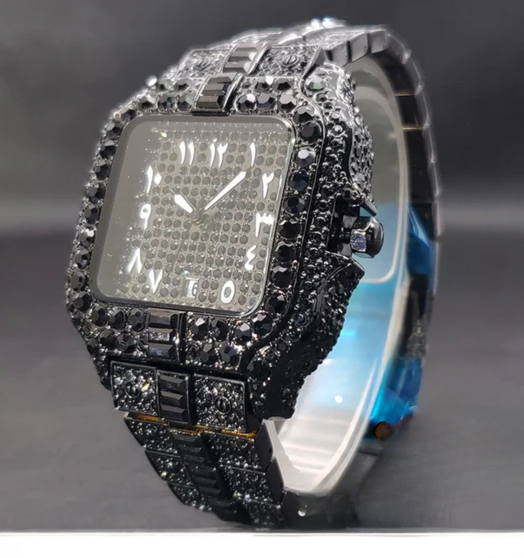 Arabic Iced Out Watch