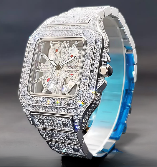 Skeleton Iced Out Watch