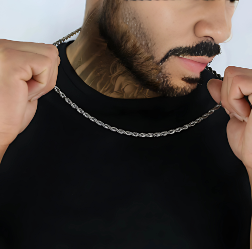 ROPE CHAIN 5MM - White Gold
