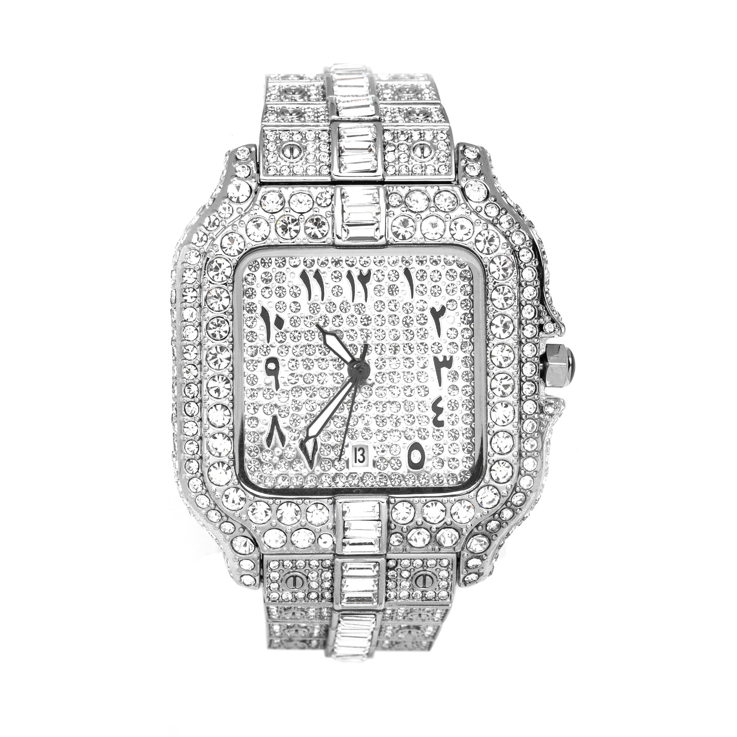 Arabic Iced Out Watch