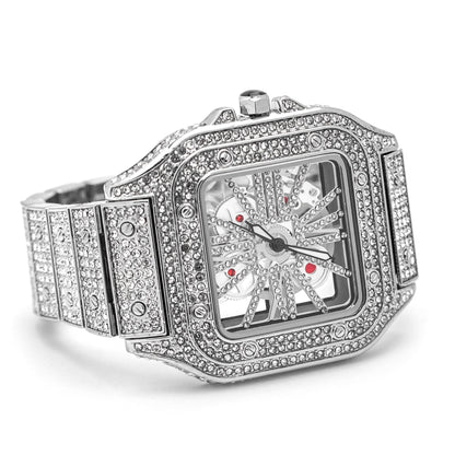 Skeleton Iced Out Watch