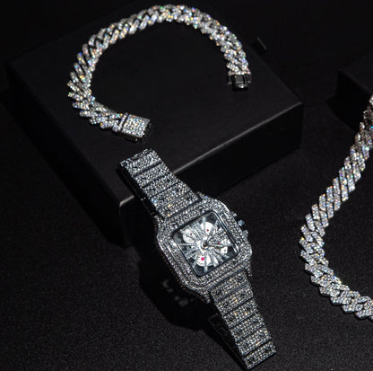 Skeleton Iced Out Watch