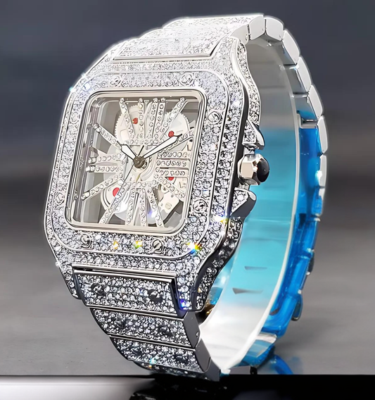 Skeleton Iced out Watch