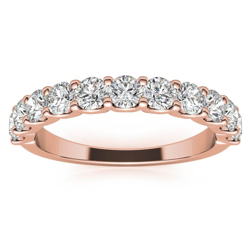 Rose  Gold Moissanite Round Shape Band – LR00115