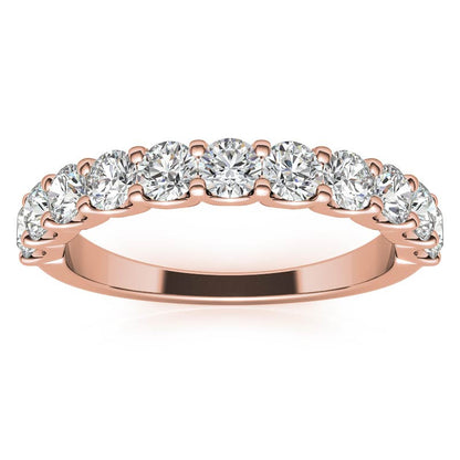 Rose  Gold Moissanite Round Shape Band – LR00115
