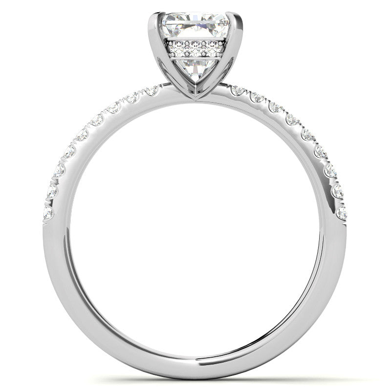 14k Gold Moissanite Emerald Shape Ring – LR00204