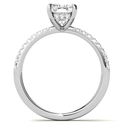14k Gold Moissanite Emerald Shape Ring – LR00204