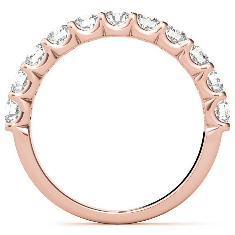 Rose  Gold Moissanite Round Shape Band – LR00115