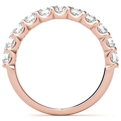 Rose  Gold Moissanite Round Shape Band – LR00115