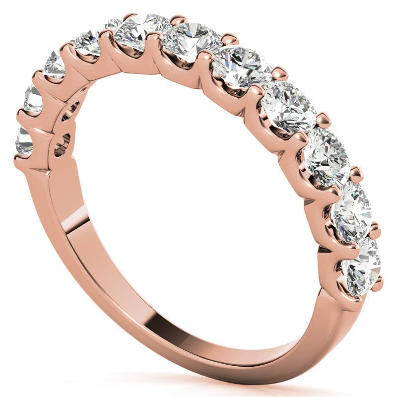 Rose  Gold Moissanite Round Shape Band – LR00115