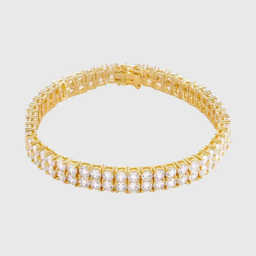 5mm Double-Row Tennis Bracelet - Gold Cartice-jewelry
