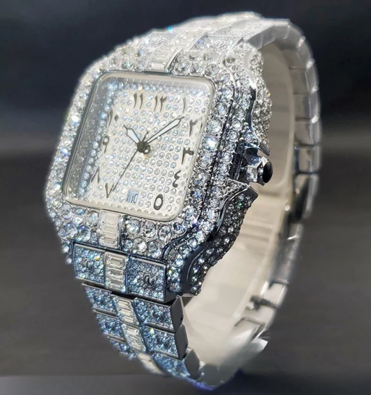 Arabic Iced Out Watch