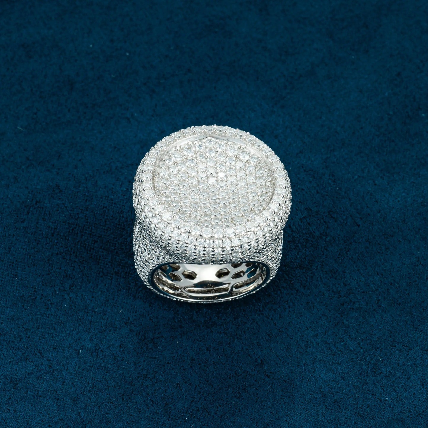 Moissanite Perfect Square Signet Ring - Vermeil Gold